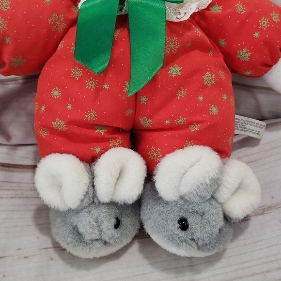 House Of Lloyd Christmas Glow In The Dark Teddy Bear Plush Vintage 13 Inch 1991 - Picture 3 of 10